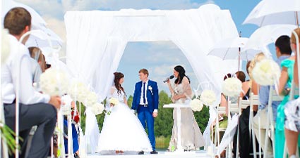 Wedding ceremonies and receptions